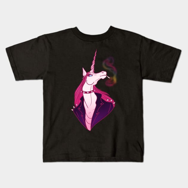 Punk Unicorn Kids T-Shirt by MissIvoryRainbow